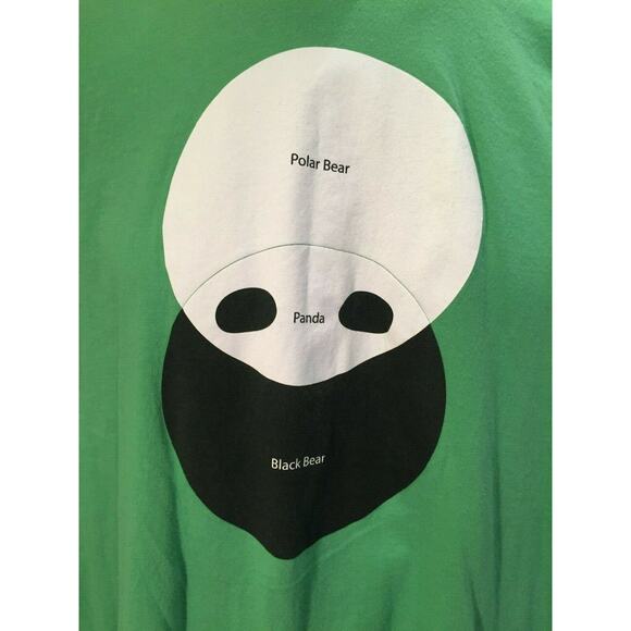 Shirt Woot Humor - Polar Bear Black Bear Yin Yang Black White Balance 3X - Picture 5 of 5
